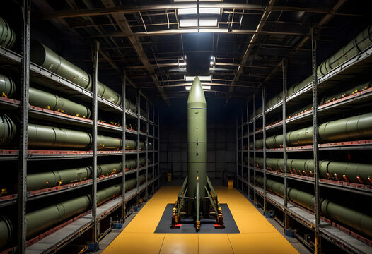 Ballistic missile in underground storage facility