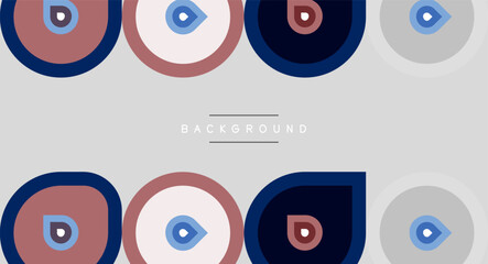 Fototapeta premium Geometric pattern features concentric circles, varying colors. Minimalist design, neutral background creates modern aesthetic.