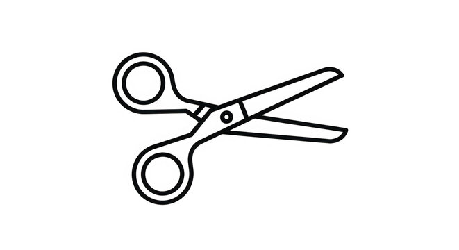 Open pair of scissors icon isolated on transparent background