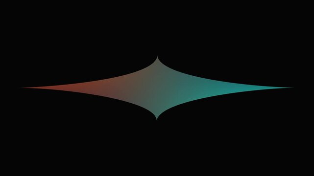 Abstract gradient diamond shape pulsing animation on black background, for motion pulse