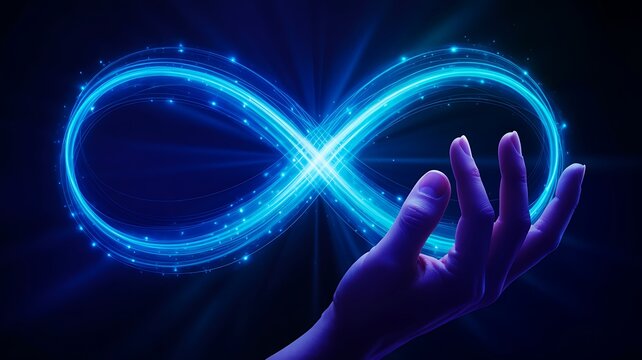 Infinity symbol representing endless possibilities and continuous innovation