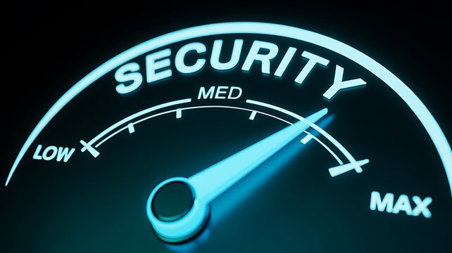Maximum security protection cybersecurity and digital safety concept