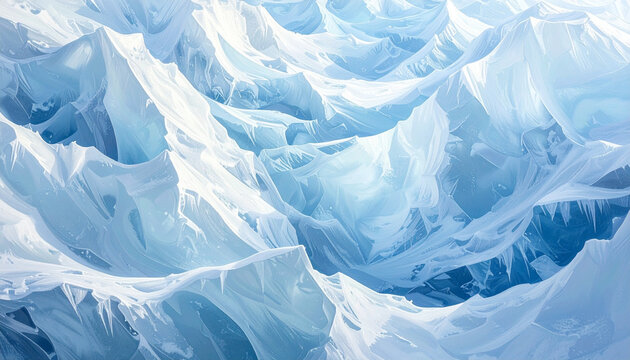 Abstract snowy mountain range winter landscape background