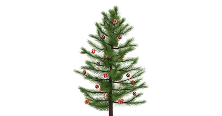 Fototapeta premium Christmas tree on white background