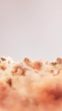 Soft Orange Cloudscape Loop Motion Background