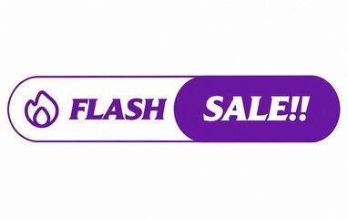 Obraz premium Flash sale banner with sale icon and urgent call to action