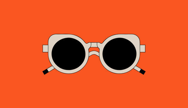 Vector illustration of Black sunglasses 