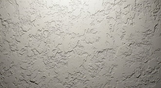 White Stucco Wall Texture with Knockdown Finish and Dramatic Top Lighting for Architectural Background