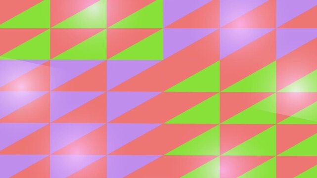 Colorful Abstract Geometric Triangle Pattern Seamless Vector Texture Background with Retro Mosaic Shapes for Wallpaper and Decorative Design