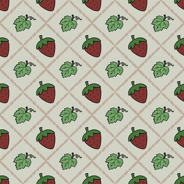 seamless pattern with hearts and flowers