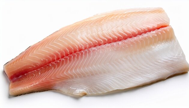 Isolated Raw Haddock Fish Fillet