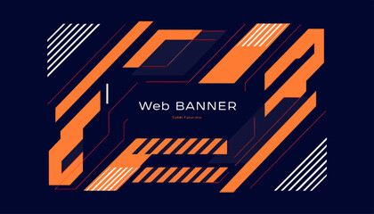 Creative Cyber Background with Structured Elements and Vibrant Highlights © nasajob