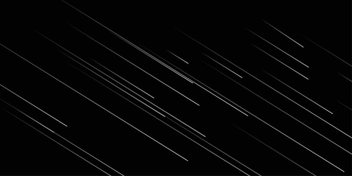 Abstract Black and White Geometric Pattern with Diagonal Lines Circles and Squares Seamless Repeating Texture Bg. Heavy rain effect or comic speed lines, abstract diagonal lines vector background. 