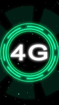 4G technology concept digital interface glows 4G technology interface stays This 4G technology concept digital interface represents fast mobile internet and wireless networking