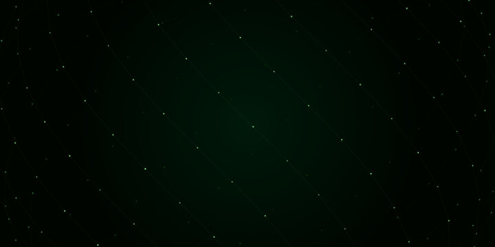 Minimalist dark green background with a subtle matrix grid of glowing green dots