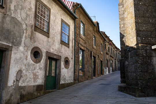Picturesque architectural details in the city of Guarda, Portugal