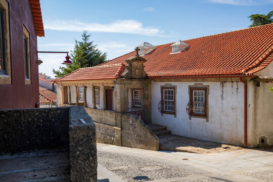 Picturesque architectural details in the city of Guarda, Portugal