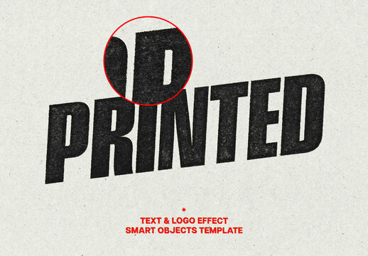 Stamp Print Text And Logo Effect For Poster And Branding Design