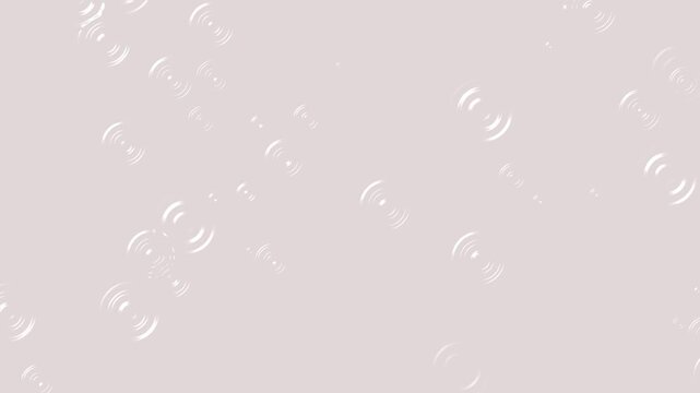 Minimalist abstract 4k animation of expanding water ripples on a clean light background. Seamless loop for elegant motion design and backdrops.

