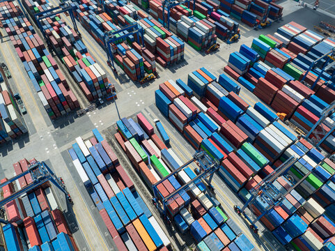 Aerial View of Cat Lai Container Port in Ho Chi Minh City