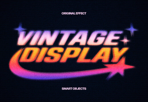 Vintage Display Text Effect For Poster And Branding Design