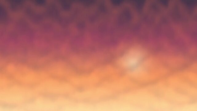 Colorful clouds drifting across sunset sky with subtle lateral motion, static shot, warm tones, color gradient