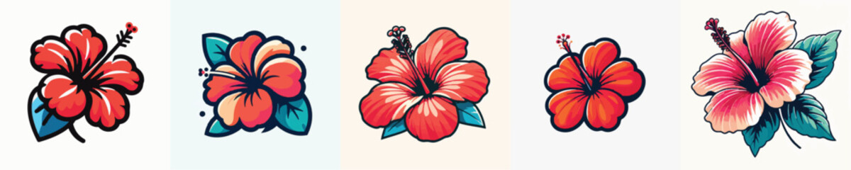 Hibiscus Flower Vector Illustration © Fajar