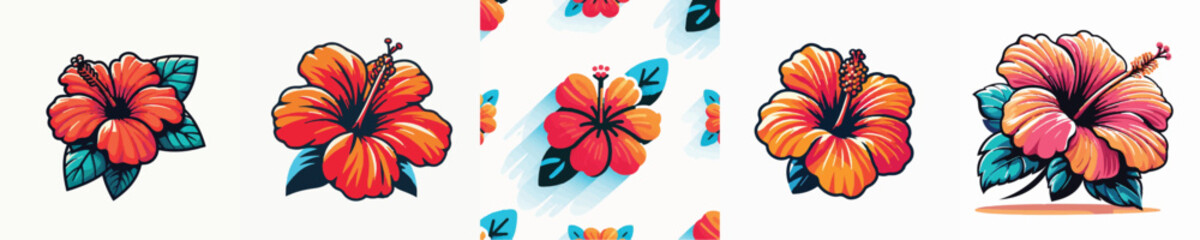 Hibiscus Flower Vector Illustration © Fajar