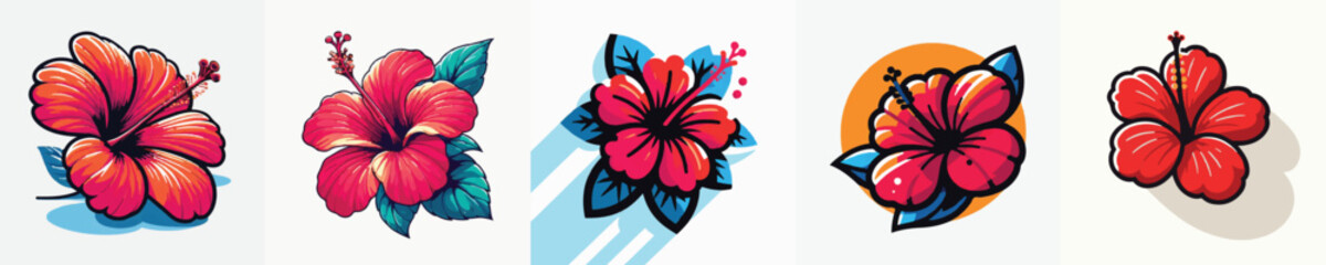 Hibiscus Flower Vector Illustration © Fajar