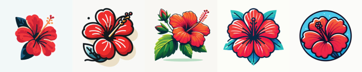 Hibiscus Flower Vector Illustration © Fajar