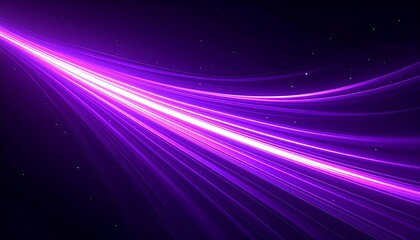 Radiant Streak Lines Effect with Luminous Flow, Dynamic Light Trails, Glowing Energy Movement, Abstract Motion, and Futuristic Digital Background on a Deep Violet Background
