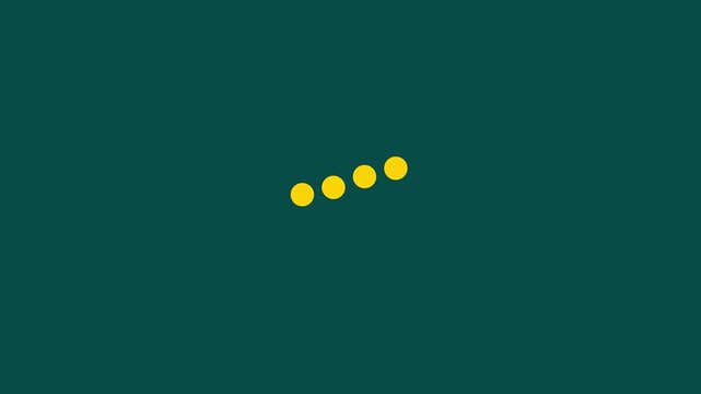 Animated loading dots icon on sine background for website buffering progress indicator data processing dynamic loader and UI UX design animation