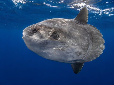 Sunfish in the Blue Ocean