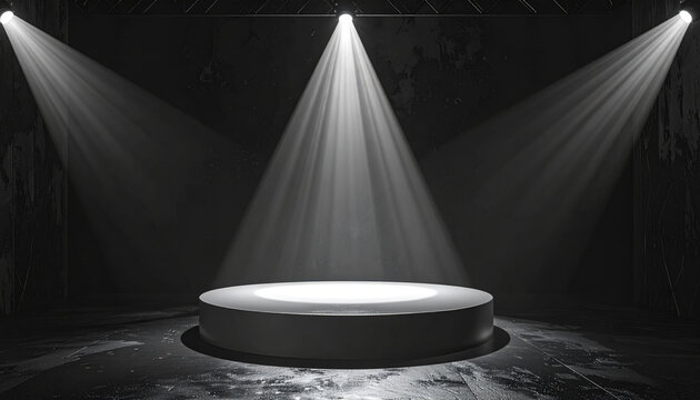 Stage illuminated spotlights
