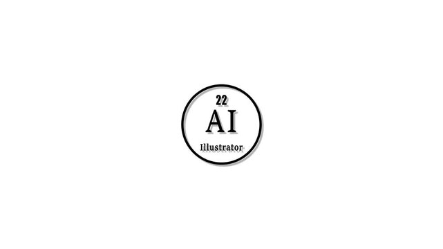 Minimalist ai illustrator animation, modern software creative technology motion adobe application