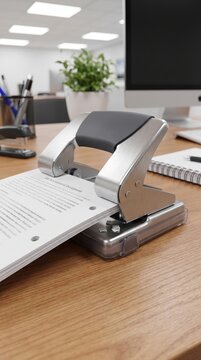 Desktop paper guillotine cutter for accurate document trimming, office printing, craft projects and professional paperwork finishing.