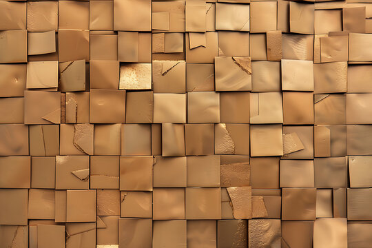 Close-up of beige textured wall with horizontal and vertical seams