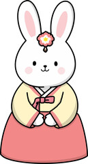 한복입은 토끼 02 © 은혜 박
