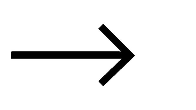 Black arrow symbol pointing right indicating direction navigation path and movement design