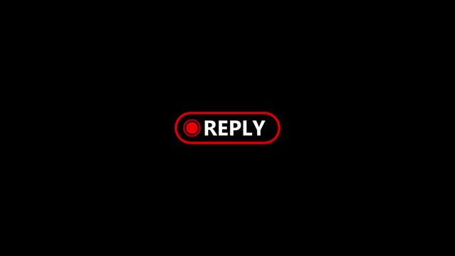 abstract replay sign icon animation with replay text on transparent alpha channel background, rewind and repeat button symbol for live streaming 4k