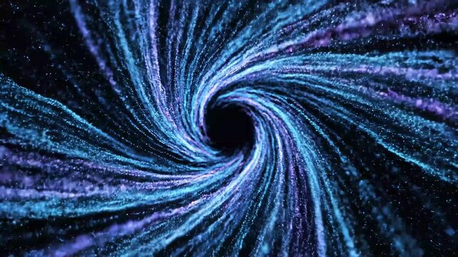 Digital flowing particle lines with subtle parallax depth effect animation