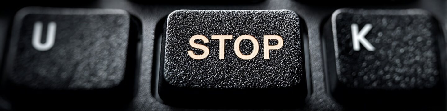 STOP Key on a Keyboard