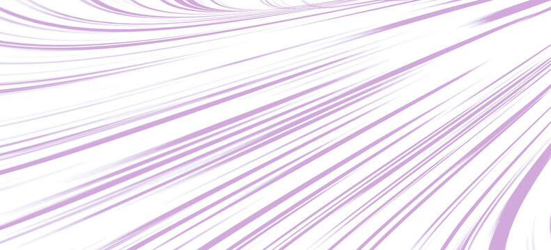 Smooth lilac lines creating a gentle visual movement on a bright canvas