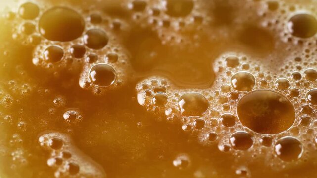 Bubbles forming inside pancake batter