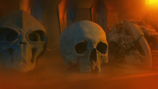 Skull Trophy Room Science Fiction 2 Versions