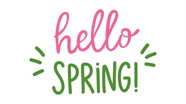 Animation of hello spring lettering