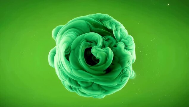 Playful cartoon style 4K animated smoke and dust puff loop presented on a bright green screen background designed as an easy to composite visual effects asset for hand drawn animations and creative