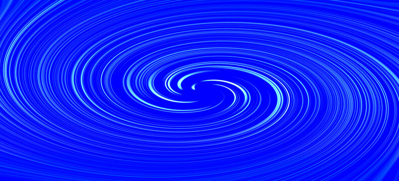 Vibrant blue spiraling lines converging into central white vortex