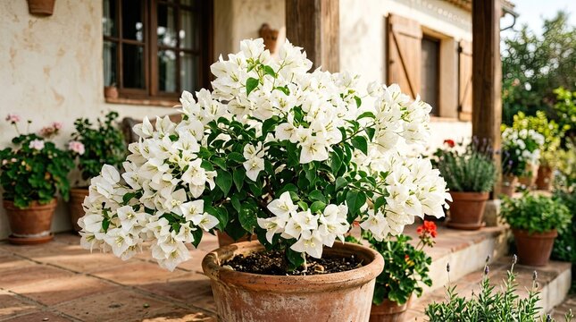 flowers in pots