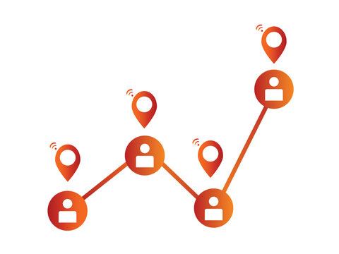 Location Activation using an internet connection for everyone vector icon 